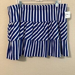 Arizona Skirt Plus Size Blue White Striped Summer